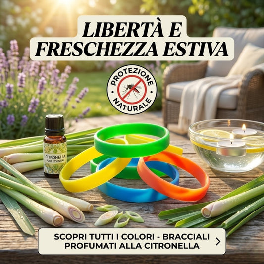 Bracciale Antizanzare alla Citronella – Protezione Naturale e Colorata per l'Estate