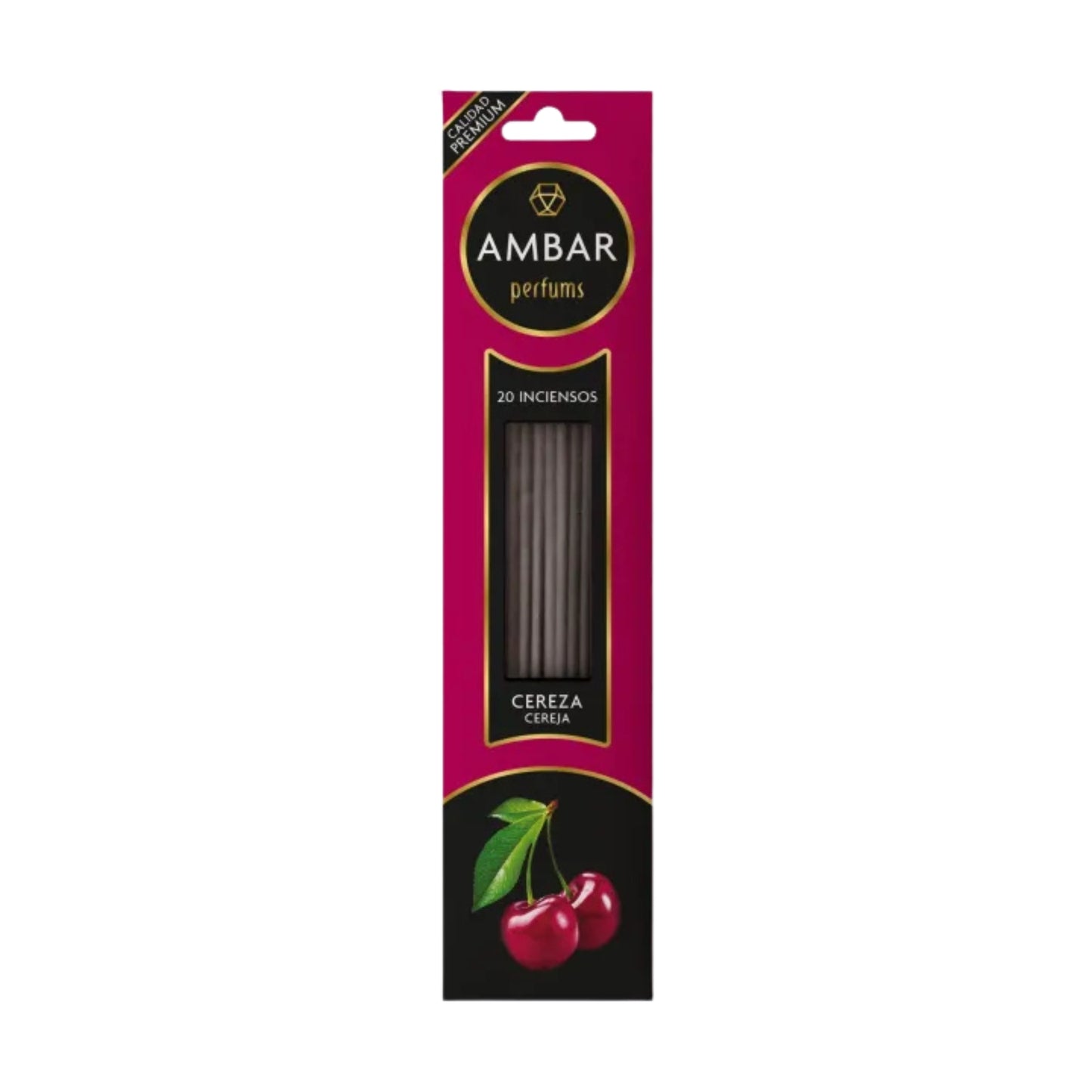 Incenso alla Ciliegia Ambar Perfums – 20 Bastoncini Premium | Fragranza Cereza