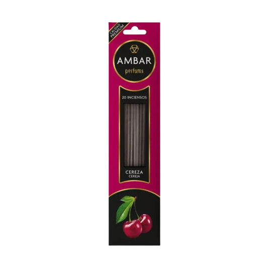 Incenso alla Ciliegia Ambar Perfums – 20 Bastoncini Premium | Fragranza Cereza