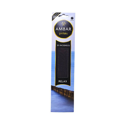 Incenso Relax Ambar Perfums – 20 Bastoncini Premium | 60 Minuti di Combustione